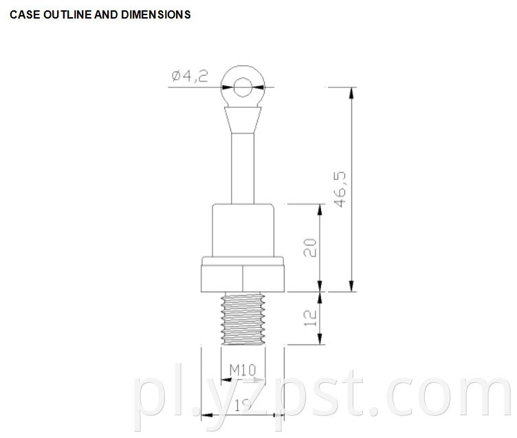 Fast Recovery Diode Stud YZPST-Z20A-ZK20A18